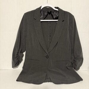XOXO Blazer Dark Grey Size Xl Suit Jacket Business Casual